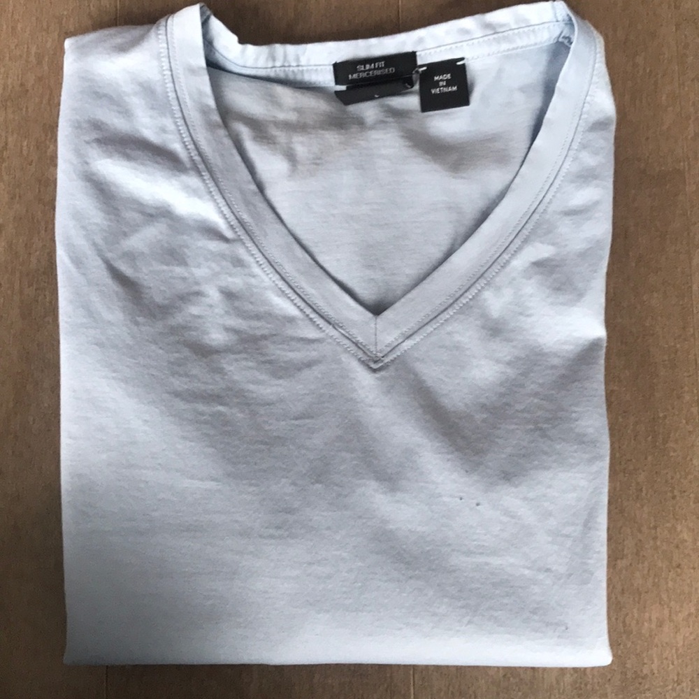 Hugo Boss light blue slim fit mercerised T-shirt